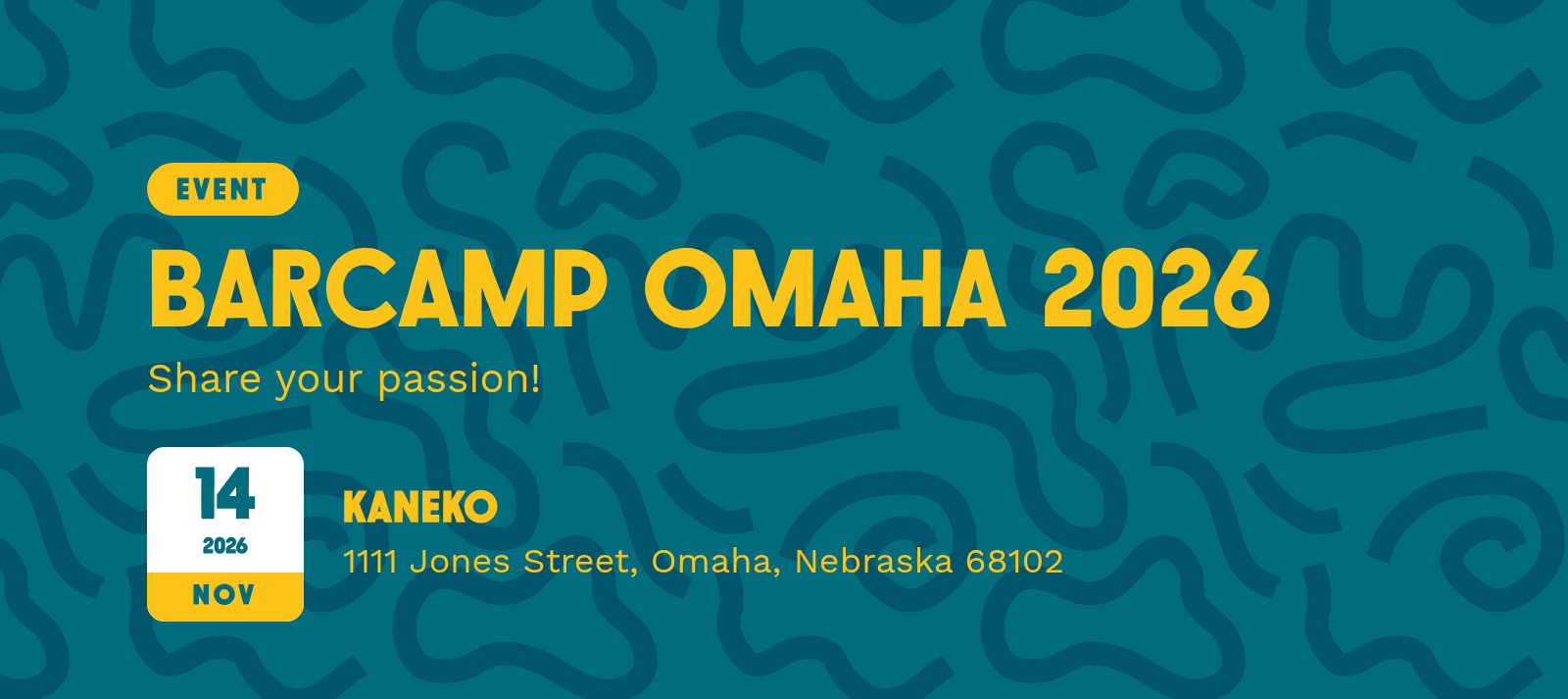 Social share image for BarCamp Omaha 2026